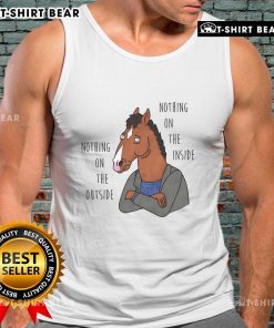 Top Nothing On The Outside Nothing On The Inside Bojack Horseman tank top featuring iconic cartoon design and vibrant colors.