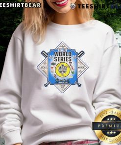 Alt Text: Top Oklahoma City College World Series 2025 logo sweatshirt featuring vibrant design and sporty style for fans.