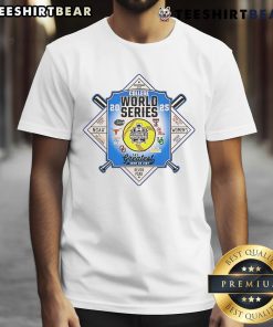 Alt Text: Top Oklahoma City College World Series 2025 logo T-shirt featuring 'The Greatest Show On Dirt' design.
