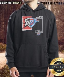 Stylish Oklahoma City Thunder NBA Finals 2024-2025 hoodie showcasing team logo and vibrant colors for fans.