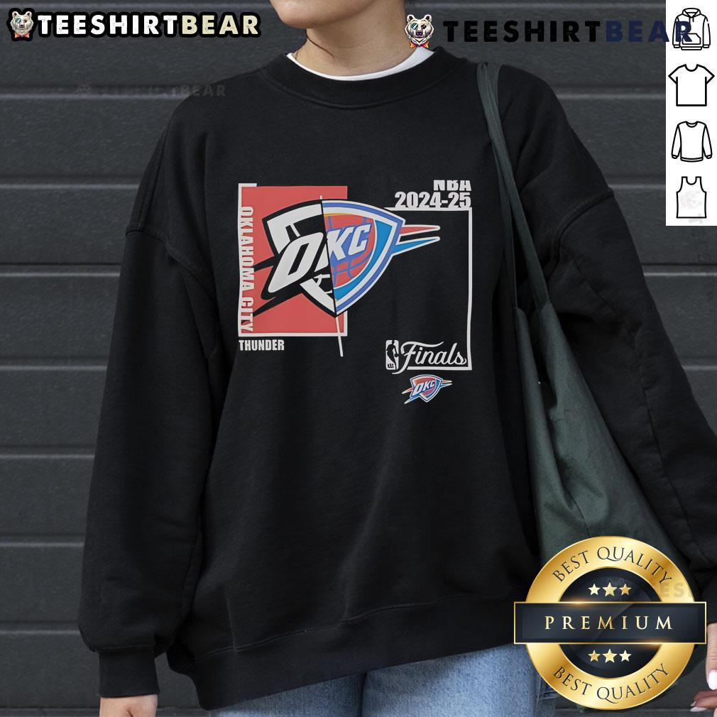 Top Oklahoma City Thunder Nba Finals 2024 2025 Sweatshirt Top Oklahoma City Thunder NBA Finals 2024-2025 sweatshirt featuring team colors and logo, perfect for fans.