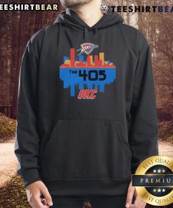 Top Oklahoma City Thunder Stadium with 'The 405 OC Cities' hoodie displayed, showcasing local pride and sports spirit.