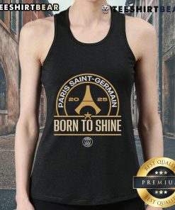 Stylish Top Paris Saint Germain 2025 Born To Shine Tank Top, perfect for fans and summer wear, featuring bold PSG branding.