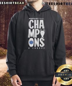 Top Paris Saint-Germain UCL Champions Munich 2025 hoodie featuring team logo and stylish design for fans.