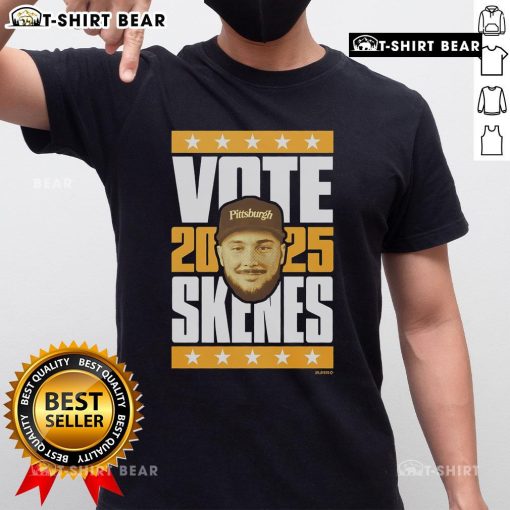 Top Paul Skenes 2025 Vote T-Shirt featuring bold graphics and text supporting the baseball star for the upcoming election.
