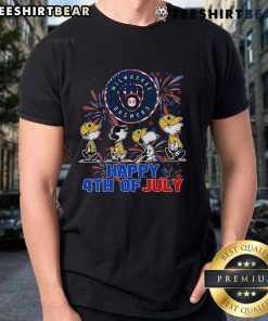 Top Peanuts Milwaukee Brewers Snoopy Charlie Brown Happy 4th of July Baseball T-Shirt featuring festive designs.
