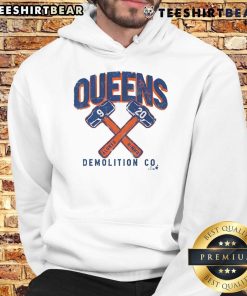 Pete Alonso and Brandon Nimmo wearing Queens Demolition Co hoodie, showcasing fan gear for Mets supporters.