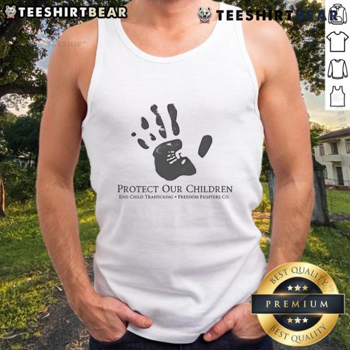 Top Protect Our Children End Child Trafficking Tank Top featuring a powerful message against child exploitation.