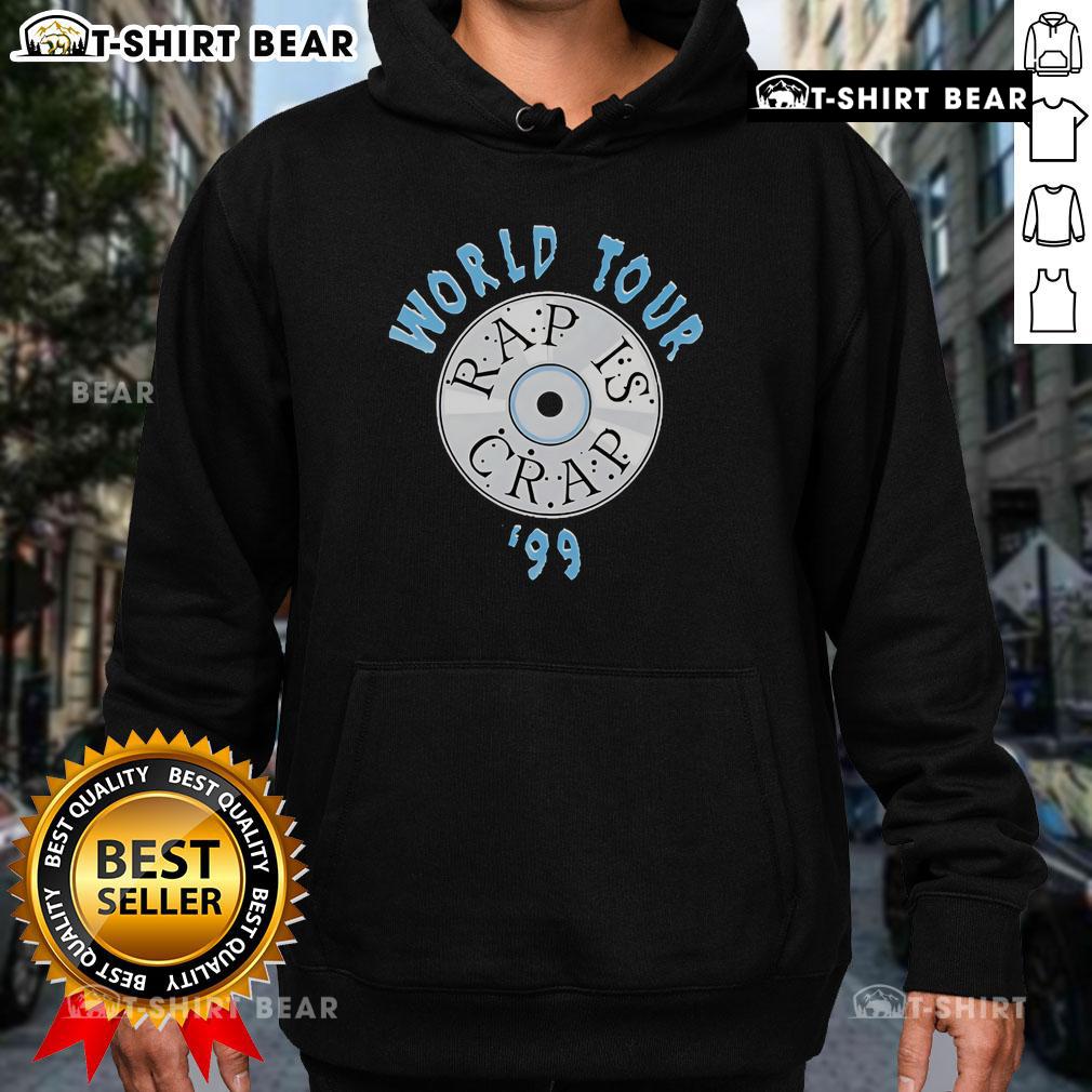 Top Rap Is Crap World Tour 1999 Hoodie Alt Text: 1999 Top Rap is Crap World Tour hoodie featuring bold graphics and vibrant colors, perfect for fans of hip-hop fashion.