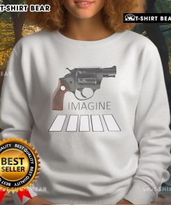 Alt Text: Top Revolver Imagine Gun Abbey Road Crosswalk Sweatshirt featuring iconic design and vibrant colors.