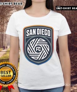Top San Diego FC Crest Logo on a stylish ladies tee, perfect for fans of San Diego soccer.