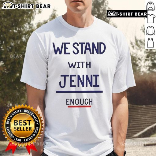 Top San Diego Wave I Stand With Jenni Enough T-Shirt featuring a vibrant design and empowering message for supporters.