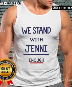 Top San Diego Wave I Stand With Jenni Enough Tank Top featuring bold graphic design for stylish summer wear.