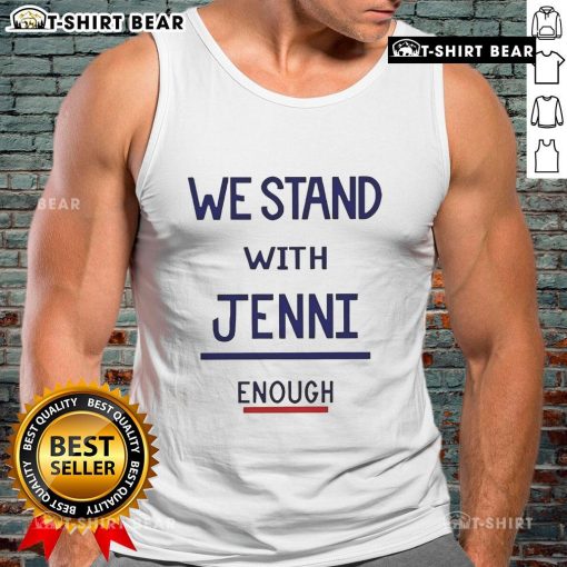 Top San Diego Wave I Stand With Jenni Enough Tank Top featuring bold graphic design for stylish summer wear.