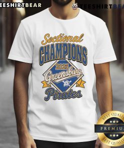 Top Sectional Champions Greensburg Pirates 2025 T-Shirt featuring vibrant team colors and championship graphics.