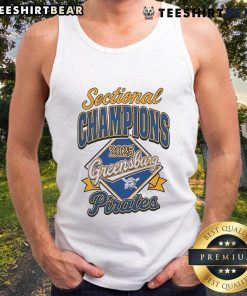Greensburg Pirates 2025 tank top celebrating Top Sectional Champions, featuring vibrant team colors and bold graphics.