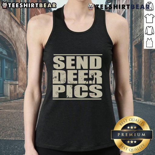 Stylish tank top featuring a vibrant deer graphic, perfect for outdoor enthusiasts and wildlife lovers.