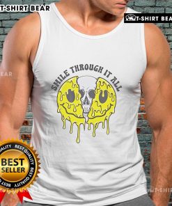 Alt Text: Top Skull Smile Through It All Tank Top featuring a playful skull graphic and comfortable fit for casual wear.