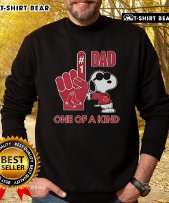Alt Text: Unique Snoopy Boston Red Sox sweatshirt for DAD, featuring a playful design perfect for baseball fans and gifts.
