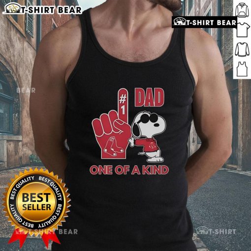 Unique Snoopy Boston Red Sox tank top for dads, perfect for sports fans and casual summer wear.