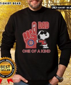 Alt Text: Unique Snoopy Chicago Cubs sweatshirt for dads, featuring iconic Snoopy design and team colors, perfect for game day.