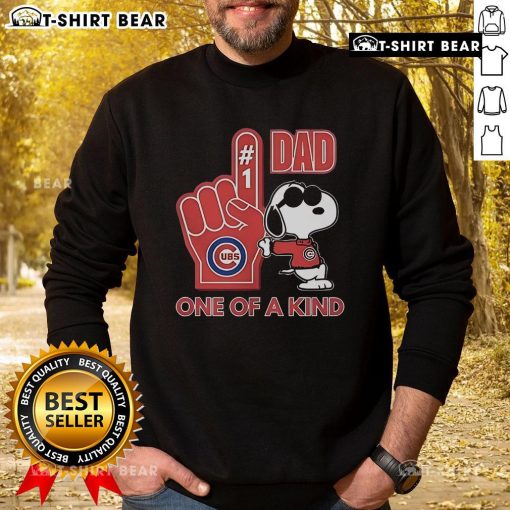 Alt Text: Unique Snoopy Chicago Cubs sweatshirt for dads, featuring iconic Snoopy design and team colors, perfect for game day.
