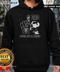 Unique Snoopy Las Vegas Raiders 1 DAD hoodie featuring vibrant graphics, perfect for fans and collectors.