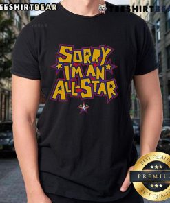 Top Sorry I'M An All-Star 2025 NBA T-Shirt featuring bold graphics for basketball fans and All-Star event enthusiasts.