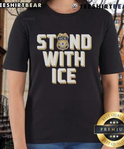 Top Stand With ICE US Ladies Tee featuring a stylish design supporting immigration enforcement, perfect for casual wear.