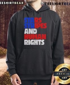 Top Starts Stripes Human Rights 4th of July hoodie featuring patriotic design for Independence Day celebrations.