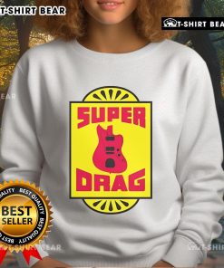 Top Superdrag Show Guitar Sweatshirt featuring vibrant graphics and cozy design, perfect for music lovers and fans.