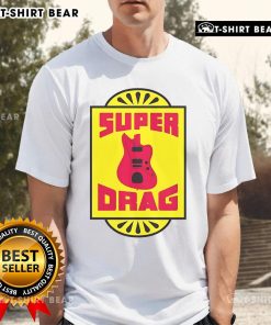 Top Superdrag Show Guitar T-Shirt featuring a vibrant guitar graphic, perfect for music fans and Superdrag enthusiasts.