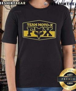 Alt Text: Top Team Motox X Fox Racing Ladies Tee featuring a stylish design for women who love motocross and outdoor sports.