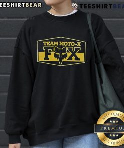 Top Team Motox X Fox Racing sweatshirt featuring bold graphics and a comfortable fit for motorsport enthusiasts.