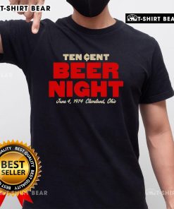 Alt Text: Top Ten Cent Beer Night Cleveland Ohio T-Shirt featuring vintage design and bold text for beer enthusiasts.