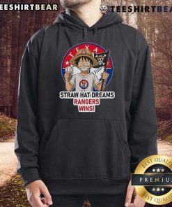 Top Texas Rangers hoodie featuring Monkey D. Luffy from One Piece, perfect for fans of anime and baseball.