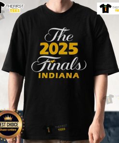 Top The 2025 Finals Indiana T-Shirt featuring bold graphics and team colors, perfect for fans celebrating the championship.