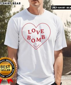 Alt Text: Top The Boondocks Love Bomb T-Shirt featuring vibrant graphics and bold colors, perfect for fans of the series.