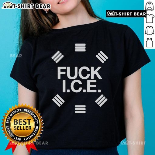 Top The Callous Daoboys Fuck Ice Ladies Tee featuring bold graphics and vibrant colors, perfect for casual wear.
