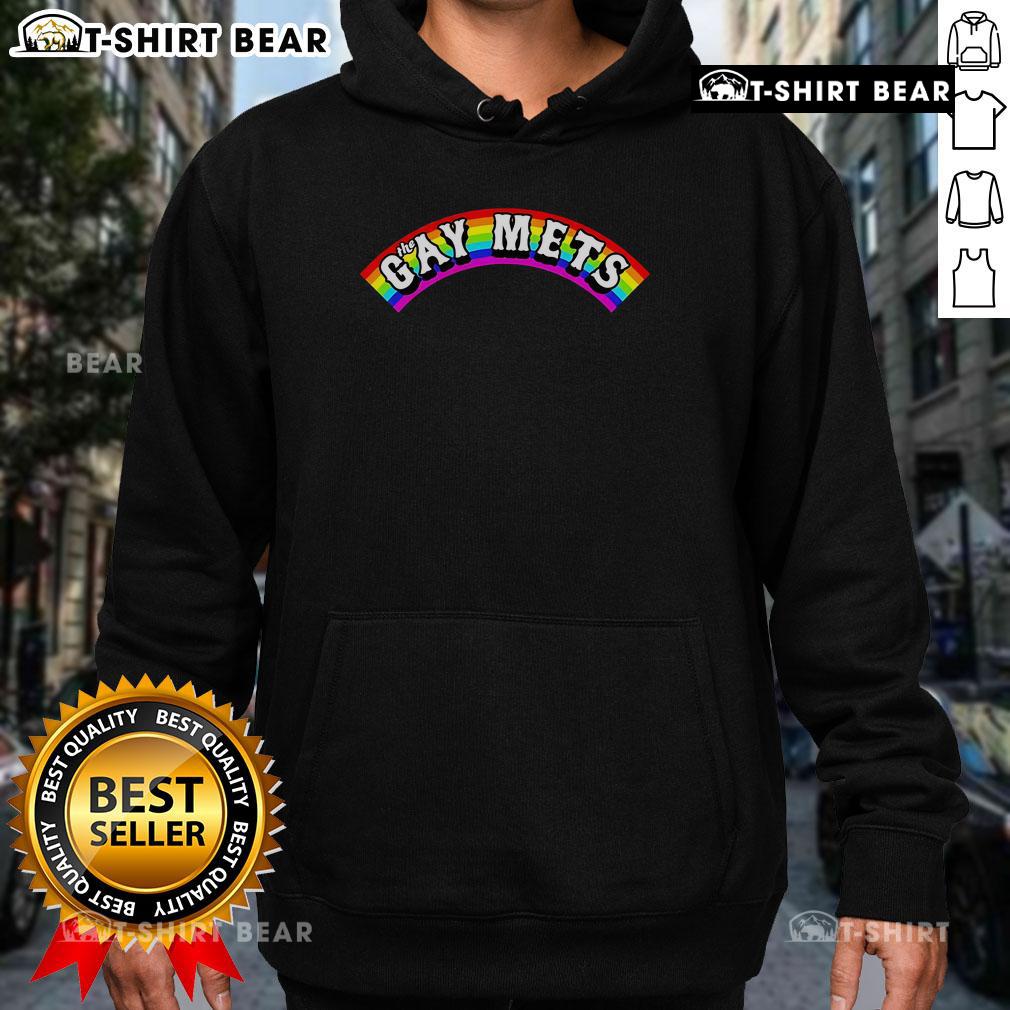 Top The Gay Mets Rainbow Pride Month Hoodie Top The Gay Mets Rainbow Pride Month Hoodie in vibrant colors celebrating LGBTQ+ pride and team spirit.