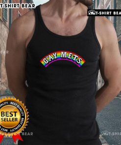 Alt Text: Top The Gay Mets Rainbow Pride Month Tank Top featuring vibrant colors and LGBTQ+ pride design for celebrations.