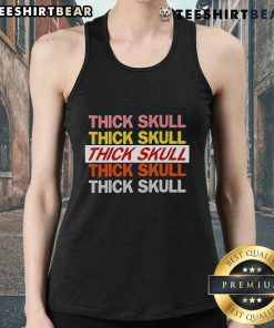 Stylish Top Thick Skull Raglan Tank Top featuring a bold skull graphic, perfect for casual summer outfits.