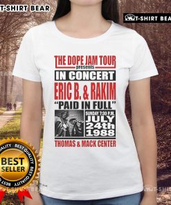 Top view of the Thomas and Mack Center during The Dope Jam Tour featuring a stylish ladies tee design.