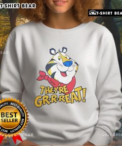 Top Tiger Tony They're Great Sweatshirt featuring a vibrant design, perfect for casual wear and sports enthusiasts.