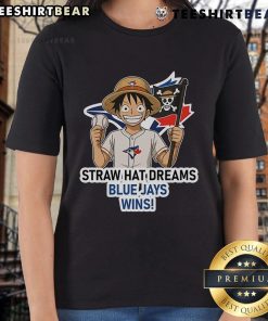 Top Toronto Blue Jays Monkey D. Luffy Straw Hat Dreams women's tee showcasing vibrant design and team spirit.