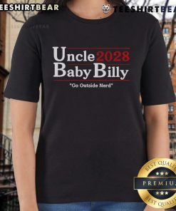 Top Uncle Baby Billy 28 Go Outside Nerd Ladies Tee featuring a fun graphic design for casual wear.