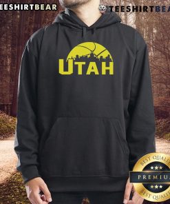 Stylish 2025 hoodie featuring the top Utah Jazz cityscape skyline design, perfect for fans and fashion lovers.
