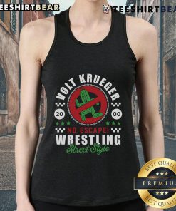 Top Volt Krueger No Escape Wrestling Street Style 2000 Tank Top in bold design, perfect for casual and athletic wear.