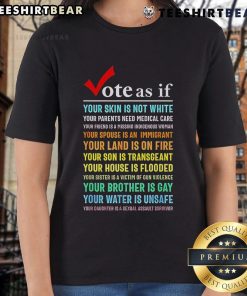 Top Vote: As If Your Skin Is Not White - Ladies Tee for supporting medical care needs for all families, regardless of race.