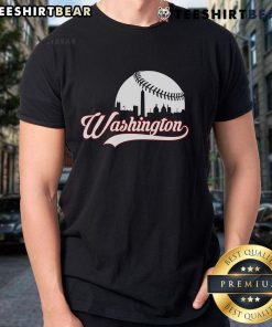 Stylish Top Washington Cityscape Skyline T-Shirt featuring iconic landmarks and vibrant city skyline design.